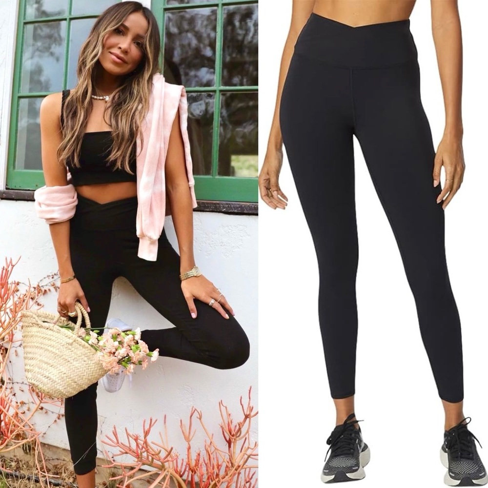 Sincerely Jules for Bandier The Rue Black Crossover Leggings